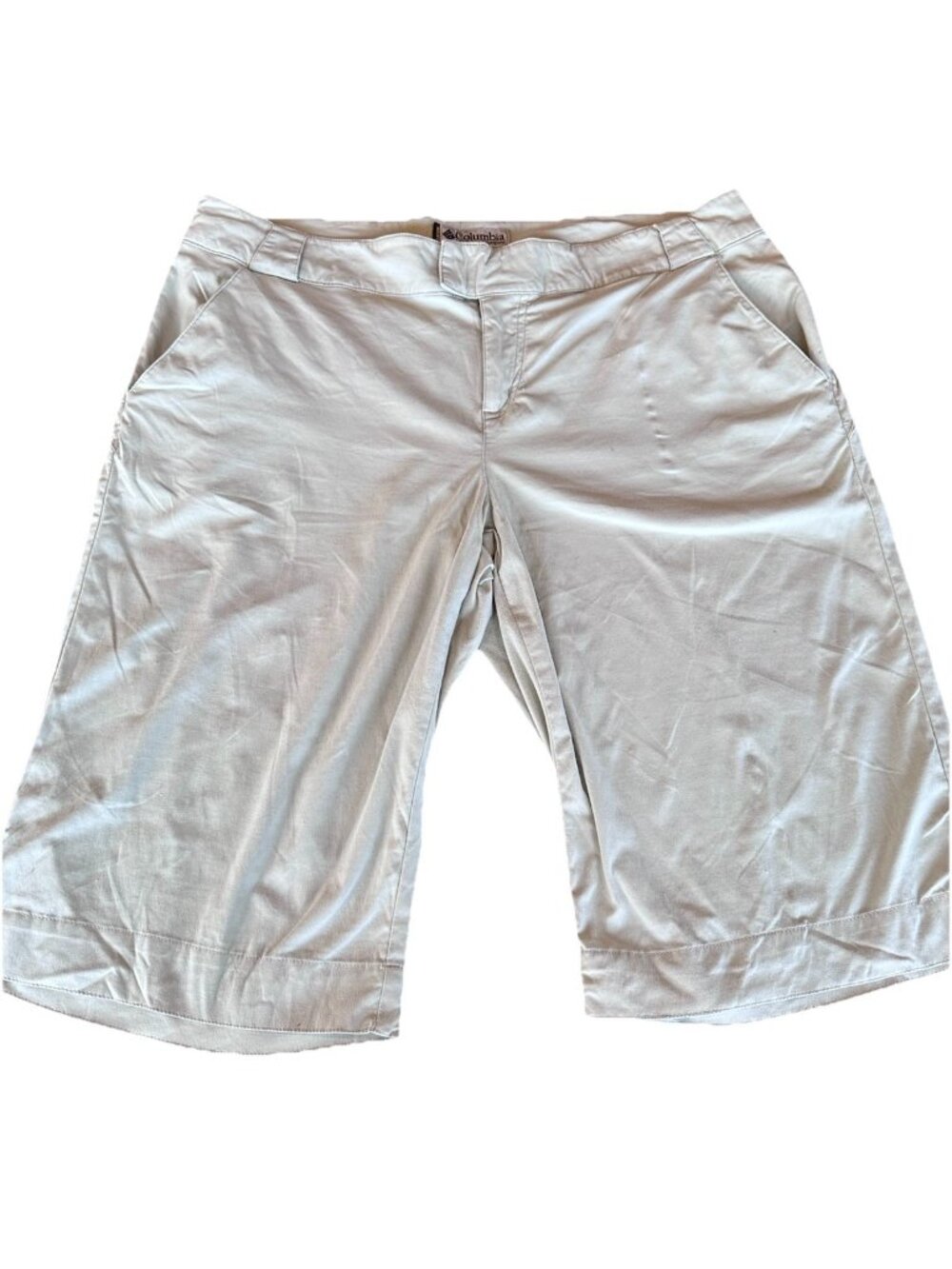 Columbia Titanium Women's Beige Shorts Size 14 Beige Nylon Elastine - Picture 3 of 8